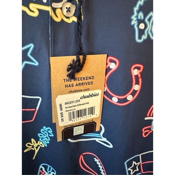 Men’s Chubbies Texas Polo Size Medium NWT - Picture 4 of 5